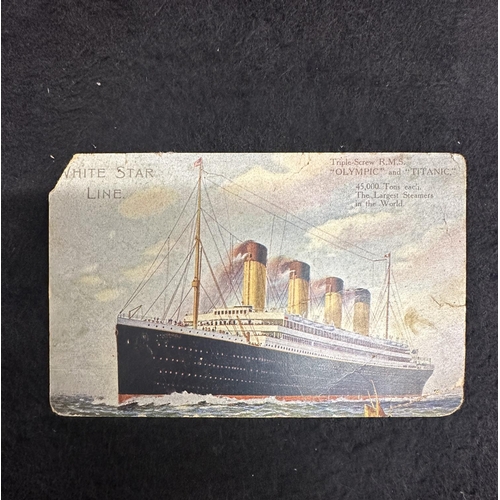 347 - R.M.S. TITANIC: R.M.S. TITANIC: Unique onboard postcard being the only known example bearing the 'Co... 