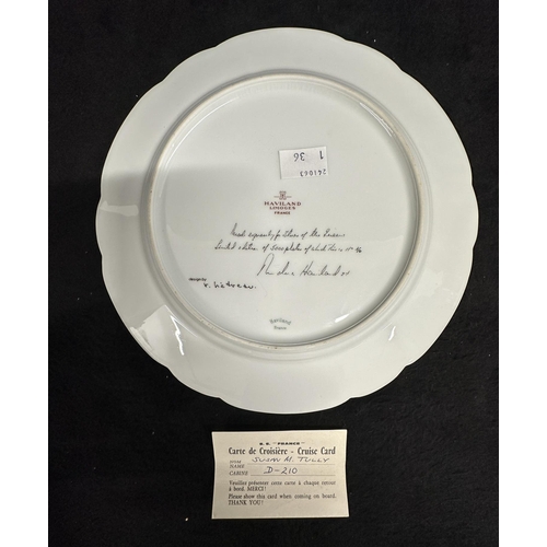 39 - FRENCH LINE: FRENCH LINE: Compagnie Générale Transatlantique S.S. Normandie commemorative Limoges pl... 