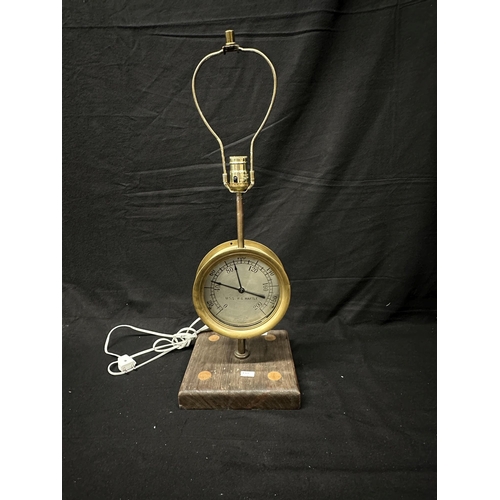 43 - US NAVY: US NAVY: U.S.S. R. G. Hartle engine room gauge repurposed into a table lamp.... 