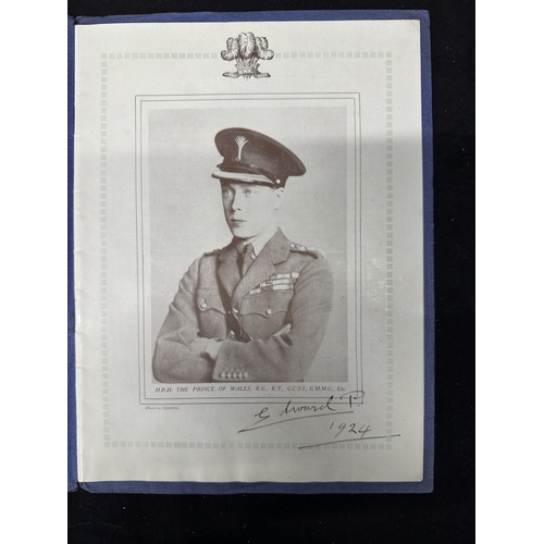 46b - PRINCE OF WALES: PRINCE OF WALES: Souvenir programme of visit of the Prince of Wales (later Edward V... 