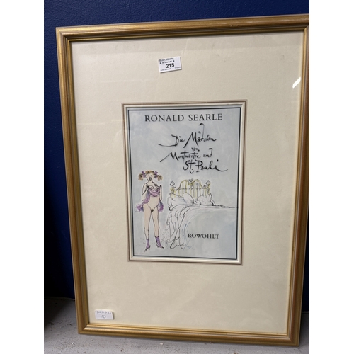 215 - Paintings: Paintings: Ronald Searle, CDE (1920-2011) mixed media watercolour, pen & ink and crayon w... 