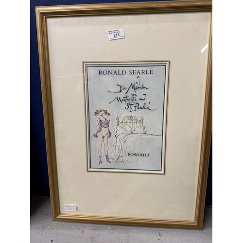 215 - Paintings: Paintings: Ronald Searle, CDE (1920-2011) mixed media watercolour, pen & ink and crayon w... 