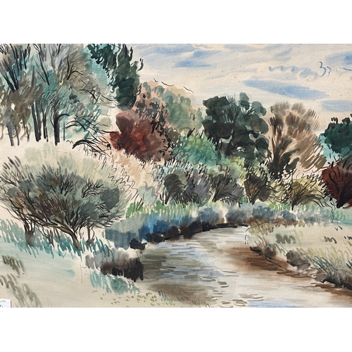 220 - John Lake Arga (1903-1975): John Lake Arga (1903-1975): British School 20th cent watercolour/pen (mi... 