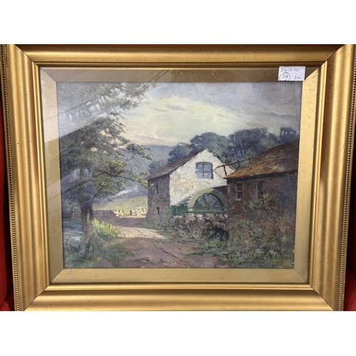 256 - British School: British School: Early 20th cent. Oil on canvas a pair of rural landscapes c1910-1920... 