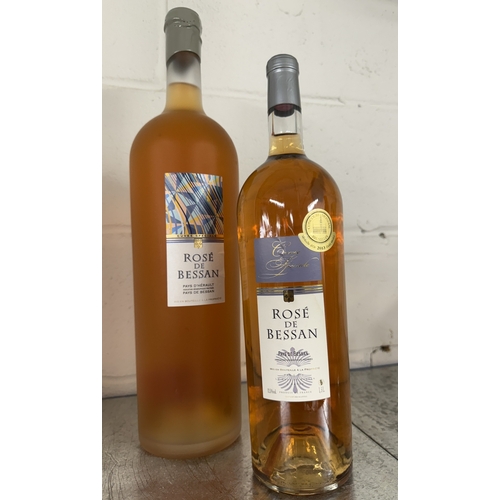 266 - Wines and Spirits Wines and Spirits: Rose de Bessan Double Magnum 300cl and Magnum 150cl. (2)... 