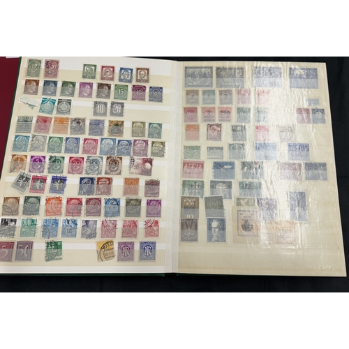 324 - Stamps: Stamps: Fourteen leaf A4 red stockbook of Commonwealth stamps mainly used, some mid George V... 