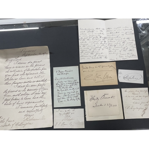 332 - Autographs: Autographs: A selection of at least ten 19th century signatures and documents including ... 