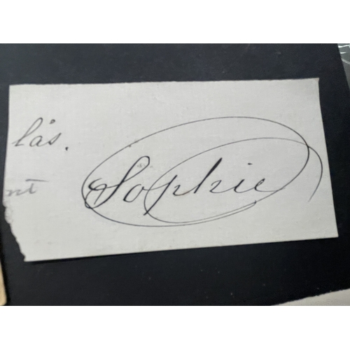 332 - Autographs: Autographs: A selection of at least ten 19th century signatures and documents including ... 