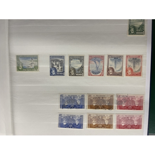 342 - Stamps Stamps: Commonwealth used and unused in four 16-leaf Stanley Gibbons stock books containing h... 