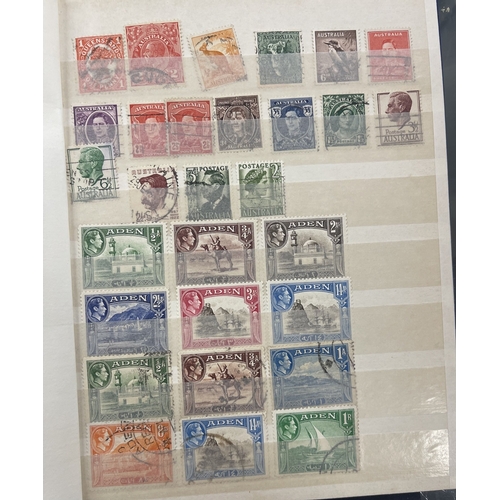 344 - Stamps: Stamps: Red SG stockbook mainly unused NH 20thC Stamps, plus used Victoria, Edward & Geo... 