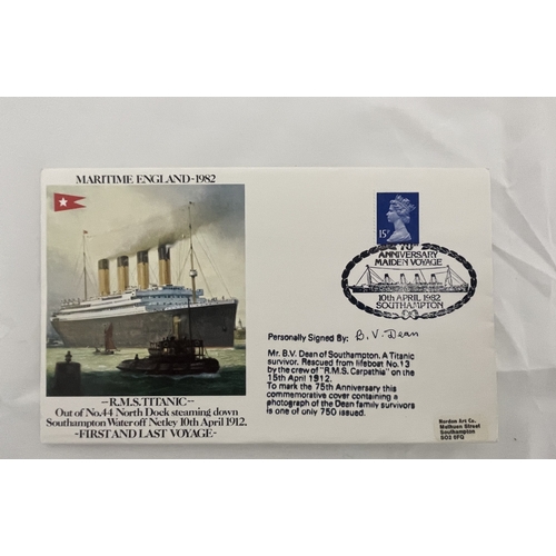 346 - Stamps: Stamps: A first day cover commemorating the 70th anniversary of the Titanic launch, later st... 