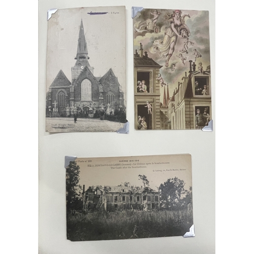 347 - Postcards: Postcards: A modern album of early 20th century postcards, to include First World War rel... 