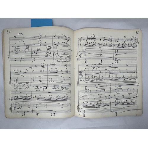 353 - Music Music: Original manuscript by Josef Vlach-Vruicky. Trio for Violin Viola and piano seventy-thr... 