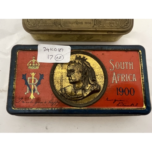 365 - Militaria: Militaria: A Queen Mary cigarette tin 1914 Great War (no contents) together with Queen Vi... 