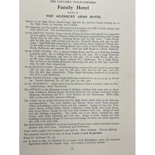 392 - Catalogues Catalogues: Savernake Estate house sales, Fox and Son (1929) Wiltshire History, Savernake... 