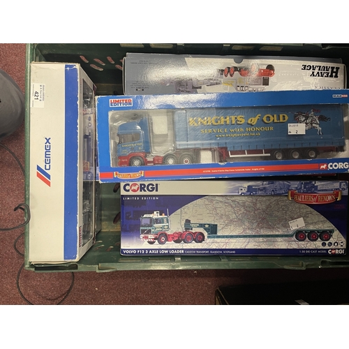 421 - Toys & Games: Toys & Games: Diecast Corgi Hauliers of Renown, Scania R Series high roof flat bed... 