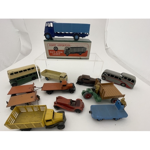 446 - Toys: Toys: Early to mid 20th cent. Diecast Dinky toys, no boxes, playworn in areas to all. (9)Dinky... 