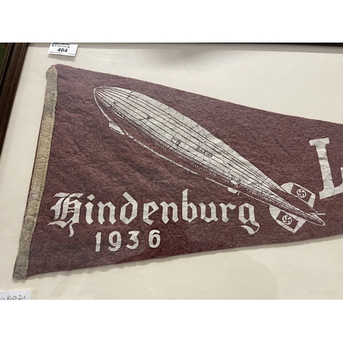 464 - Aviation: Aviation: Airship Hindenburg, a 1936 souvenir of the German Zeppelin's flight to New Jerse... 