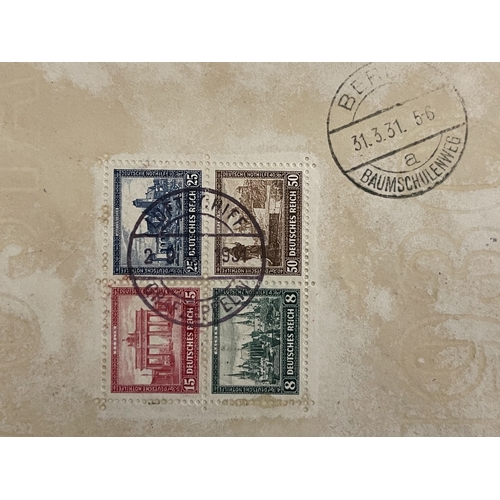 467 - Stamps: Stamps: Postal History, Aviation History Germany. SG MS464a, 1930 International Philatelic E... 