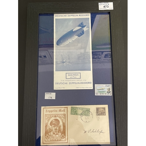 473 - Zeppelin/Postal History: Zeppelin/Postal History: Zeppelin cover postal cancellation Lakehurst 9pm A... 