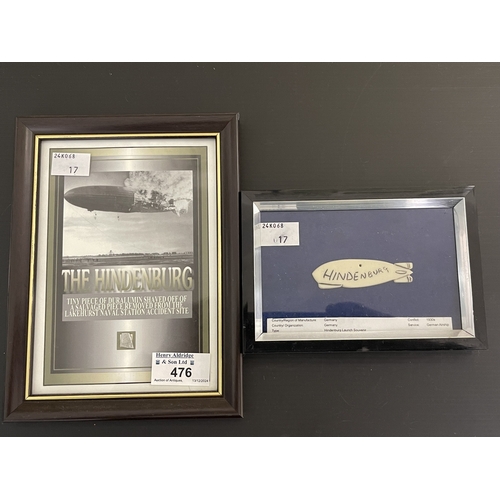 476 - LZ 129/Zeppelin/Hindenburg: LZ 129/Zeppelin/Hindenburg: Memorabilia, white plastic launch souvenir b... 