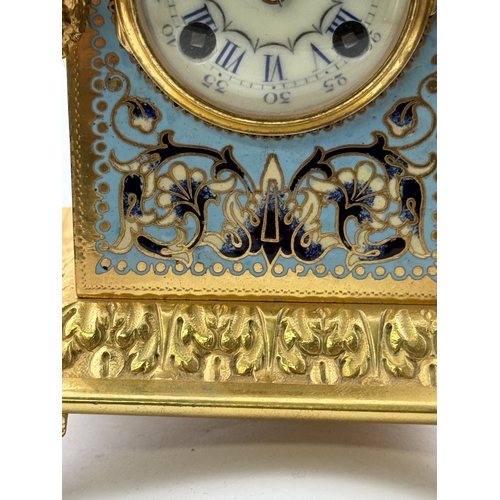 507 - Clocks: Clocks: French regulator ormolu mantel clock stamped Vincents, Paris surmounted by putti pla... 