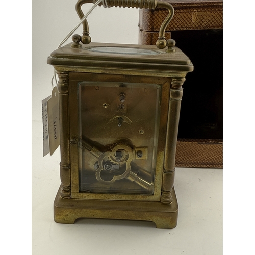 508 - Clocks: Clocks: Early 20th century French white metal table clock circular dial with Roman numerals ... 