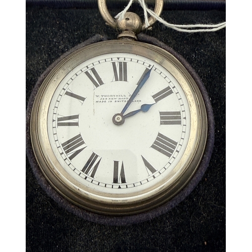 513 - Watches: Watches: A Swiss silver cased pocket watch, retailed by Thornhill & Co of New Bond Stre... 