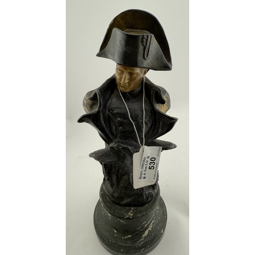 530 - Sculptures Sculptures: Early 20th-century bust of Napoleon, after George Omerth. Shooting star, Pari... 