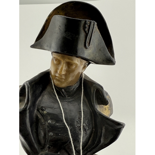 530 - Sculptures Sculptures: Early 20th-century bust of Napoleon, after George Omerth. Shooting star, Pari... 