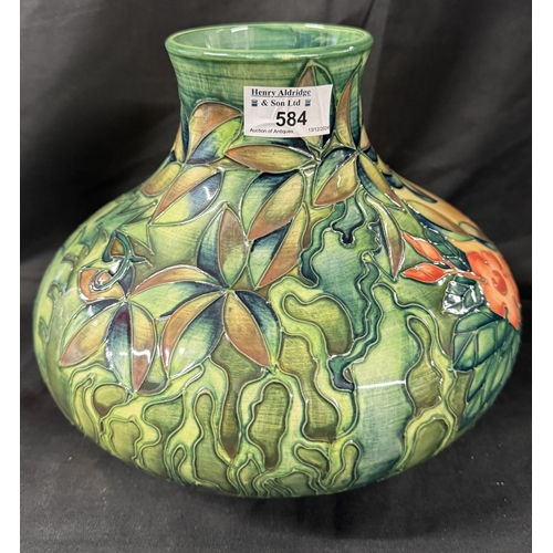 584 - Ceramics: Ceramics: Moorcroft squat vase by W.M 1992 'Silver Jubilee' Sultan of Brunei No. 26/65, 19... 