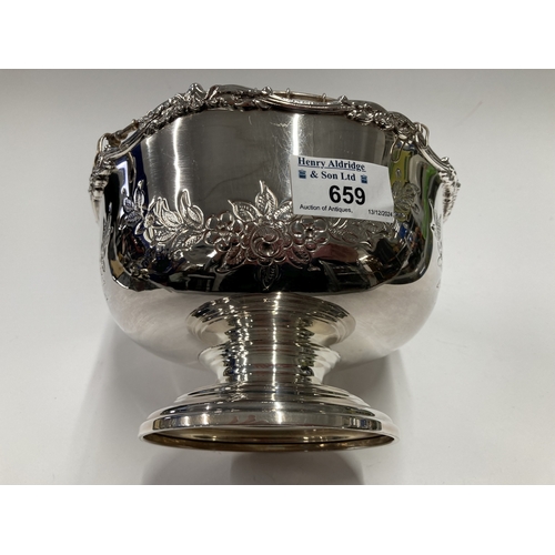 659 - Hallmarked Silver: Hallmarked Silver: A rose bowl, Birmingham 1926, the body decorated with flowers ... 