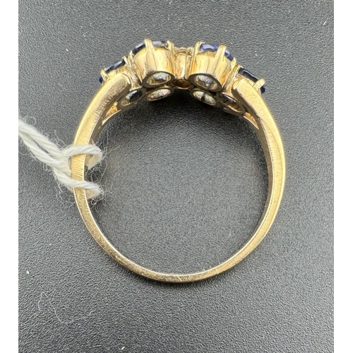 757 - Jewellery: Jewellery: A yellow metal ring, marked 585 and testing as 14ct gold, set a central diamon... 