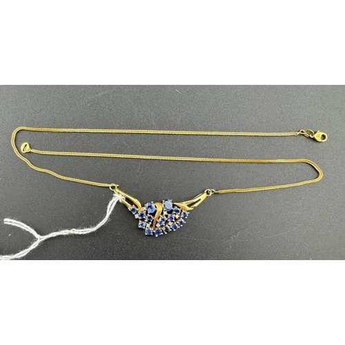 847 - Jewellery: Jewellery: A yellow metal (tests 18ct gold) necklace, the ornate butterfly style integral... 