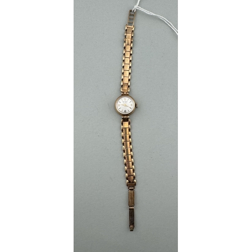 930 - Watches: Watches: A Rotary ladies 9ct gold cocktail watch, London 1961, 1.9cm across including crown... 