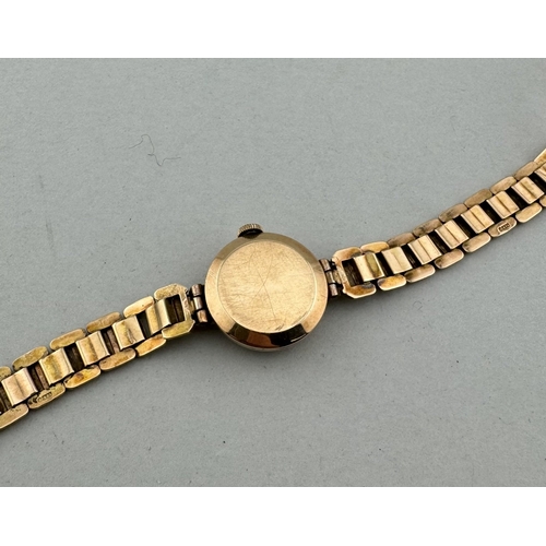 930 - Watches: Watches: A Rotary ladies 9ct gold cocktail watch, London 1961, 1.9cm across including crown... 