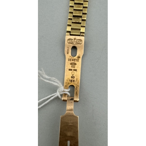 961 - Watches: Watches: A ladies Rolex 18ct yellow gold bracelet strap, code 9235F, en suite with the Oyst... 