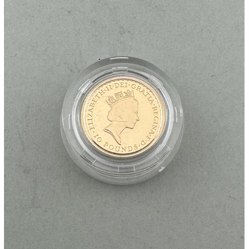 981 - Coins: Coins: A Royal Mint issued limited edition encapsulated proof Britannia 1/10oz gold sovereign... 