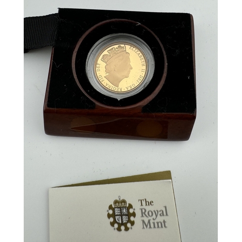 984 - Coins: Coins: A 2016 Queen Elizabeth II proof gold full sovereign, boxed, COA numbered 4502.... 