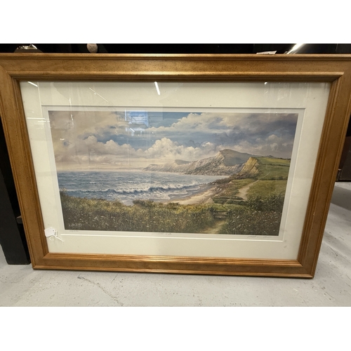 116 - Prints: Keith Cast limited edition print Coastal Walk 778/850 signed lower right on the mount, 80cm ... 