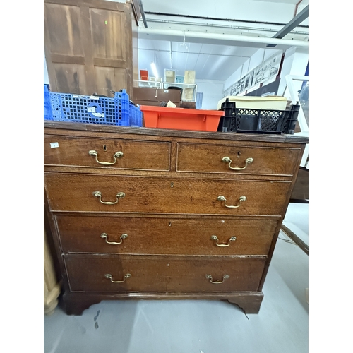 162 - Furniture: 19th Century two over three, Dale chest of drawers. Pine drawer liners with original sull... 