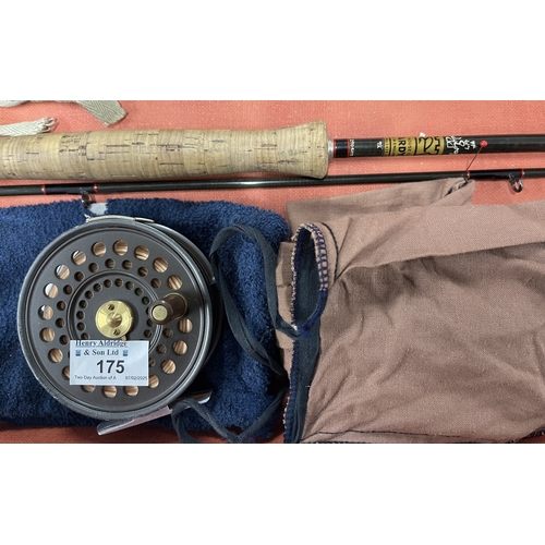 175 - Fishing: Hardy fly rod (graphite) and a Hardy St Aidan reel.