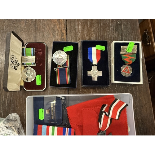 192 - Medals: Military WWII 1939-1945 Star, Italy Star and a War Medal mounted, an Iron Cross plus commemo... 