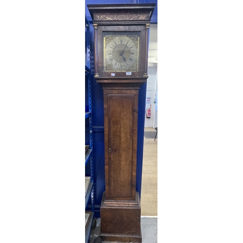 210 - Clocks: 18th century longcase clock. Andrew Hewlett Bristol, 11ins dial. 78.5ins height.