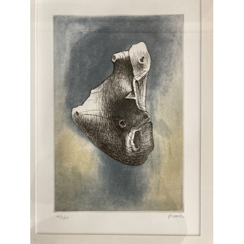 239 - Henry Moore (British 1898-1986): Signed limited edition etching/aquatint 'Dante Stone III' signed in... 