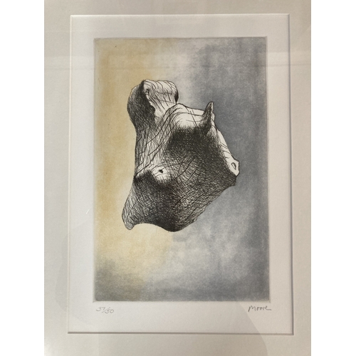 240 - Henry Moore (British 1898-1986): Signed limited edition etching/aquatint 'Dante Stone II' signed low... 