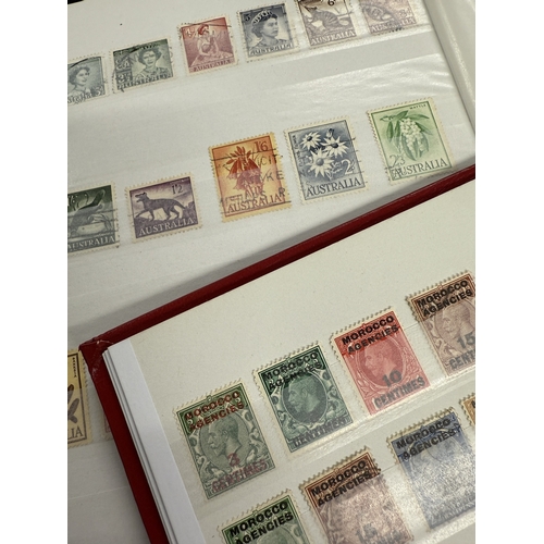 376 - Stamps: Commonwealth, used and unused Fiscals and Postage in three Stanley Gibbons. A4 32 leaf stock... 