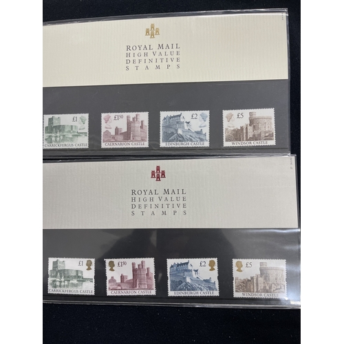 378 - Stamps: Royal mail mint stamps, regional issues, mint preservation packs, five of each for England, ... 