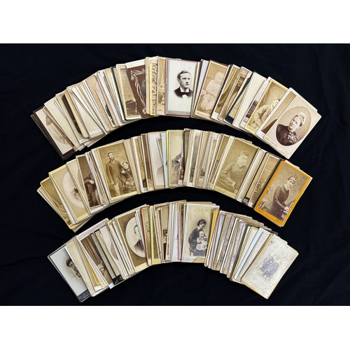 381 - Antique Photographs: Approx. 200 Victorian and later Carte-de-Visite calling cards and studio photog... 