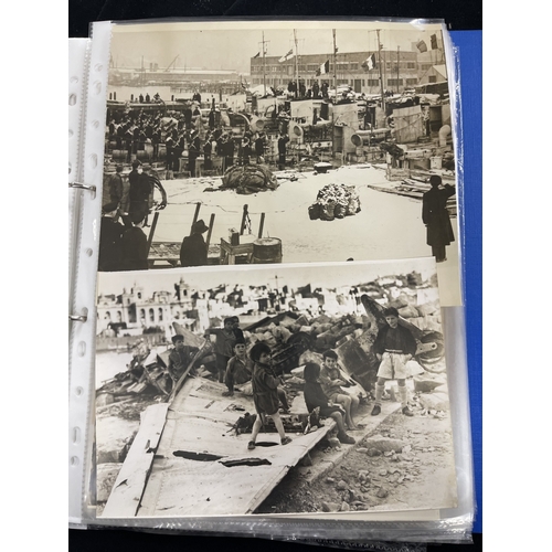 392 - Militaria: Two albums of WW2 era photographs, mainly press issue, of military subjects including sol... 